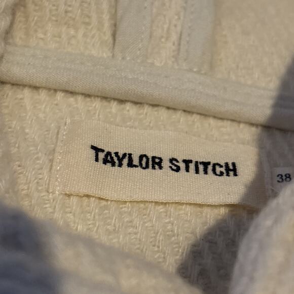 Huckberry Taylor Stitch Heavyweight Textured Hoodie Hoody Cream Men's Sz 38 Med - Picture 8 of 12